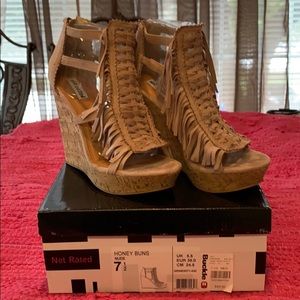 Not Rated nude wedge